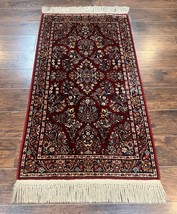 Karastan Rug 3x5 Red Sarouk #785 Wool Pile Small Vintage Carpet Discontinued - £1,103.11 GBP