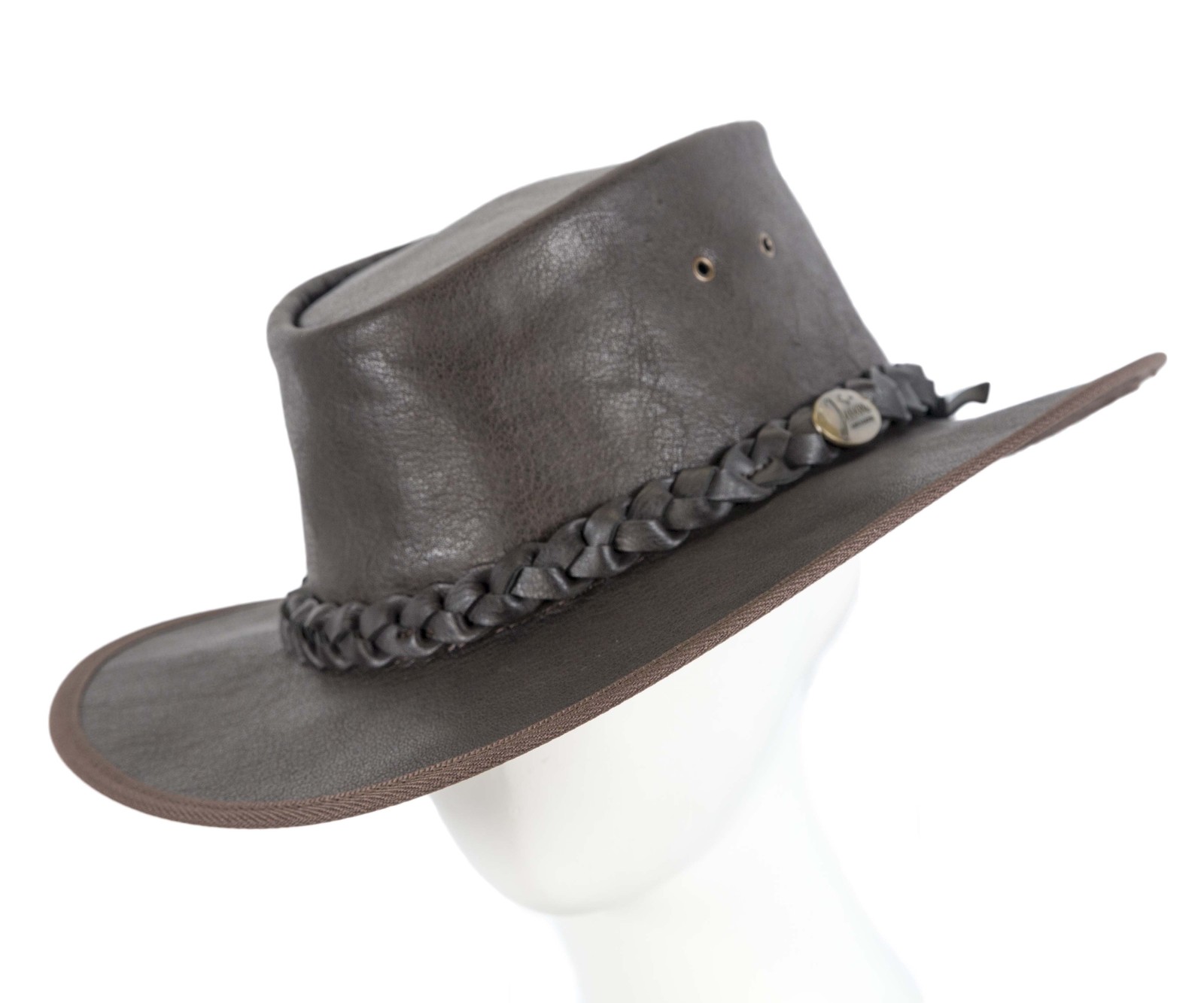 Real Australian Buffalo Leather Hat by Jacaru. Made in Australia. Brown - $69.95