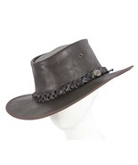 Real Australian Buffalo Leather Hat by Jacaru. Made in Australia. Brown - $69.95