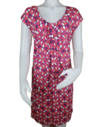 Boden Sheath Dress Womens US 10 Lined Pink Purple Bold Floral Knit Cap S... - $19.18