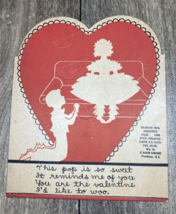 Valentine Cardboard Lollipop Holder 1930s - $5.99