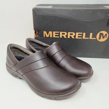 Merrell Women&#39;s Clogs Sz 7 W Dassie Stitch Slip On Shoes Brown Leather E... - $79.87