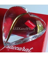 BACCARAT HEART OF PASSION PAPERWEIGHT CRYSTAL AND GOLD - NEV - £247.80 GBP