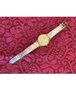 Vintage Chiral Quartz Hong Kong Movt Large Face Women&#39;s Wristwatch Leath... - $112.90 MXN