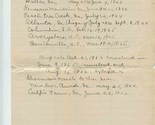  Civil War Soldiers Hand Written List of Dates Battles Muster In and Out... - $67.32