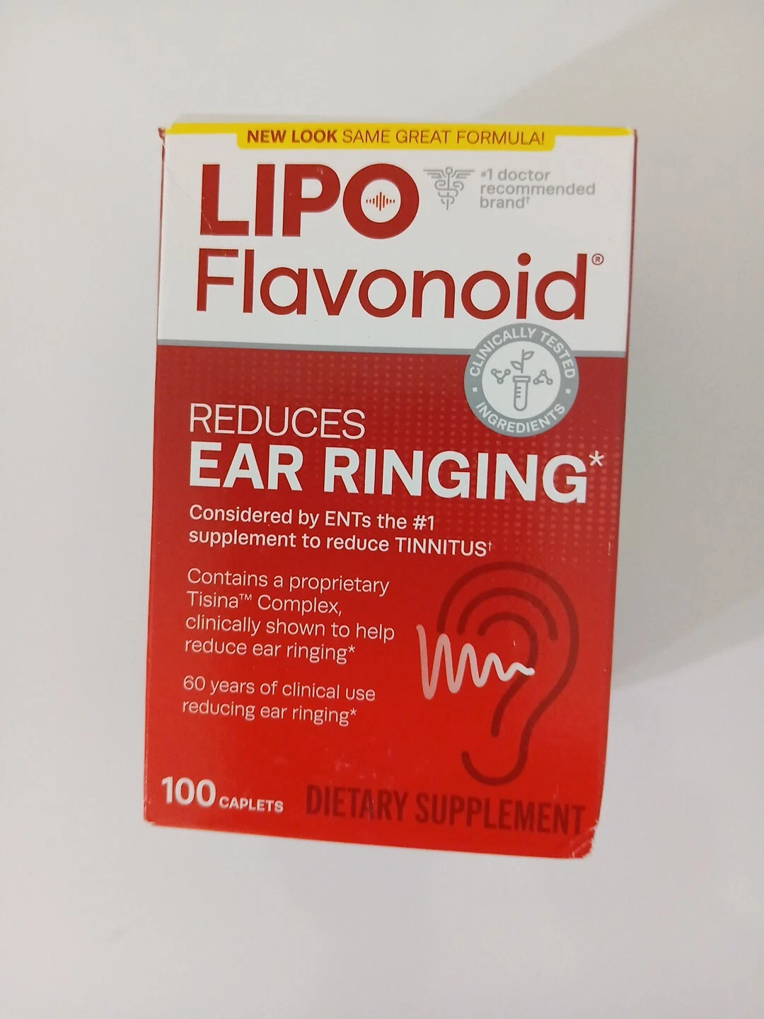 Lipo flavonoid Ear Ringing Dietary Supplement - 100 Caplets - $681.00 MXN
