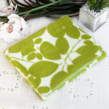 [Green Leaves] Japanese Coral Fleece Baby Throw Blanket (26 by 39.8 inches) - £18.03 GBP