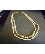 Two Tone Muti Strand Necklace - $35.00