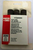 Porter Cable 3/4&#39;&#39; x 4.5&#39;&#39; 220 Grit Spindle Resin Cloth Sanding Sleeve (3 pk) - £6.51 GBP
