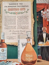 1954 Esquire Art Ads WALKER&#39;s DELUXE Bourbon Whiskey Nassau Bahamas - £8.49 GBP