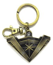 DC Batman vs Superman Wonder Woman Logo Brass Pewter Key Ring - £9.54 GBP