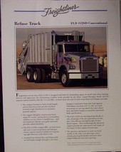 1993 Freightliner FLD112SD Refuse Truck Specifications Sheet - $10.00