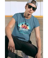 Unisex retro t-shirt, sun design, vintage colors, comfort style, premium... - $25.13+