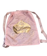 Disney Bibbidi Bobbidi Boutique Pink Drawstring Backpack With Gold Glitt... - $219.33 MXN
