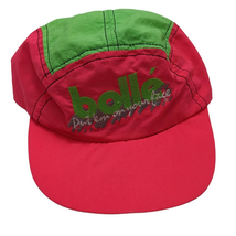 Bolle Sunglasses 5 Panel Neon Pink Green Adjustable Hat Cap USA Made Vintage 90s - £93.45 GBP