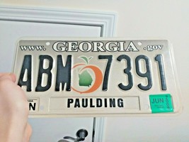 Georgia Peach Paulding License Plate Abm 7391 Tag Mancave Decor Auto Ga 2000 Gov - £15.78 GBP