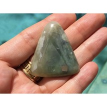 Jade Nephrite Green Large Freeform Triangle 42x36x6 Cabochon Gemstone - £58.73 GBP