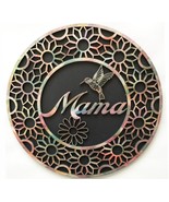 Flowery personalized name plaque wall hanging sign with hummingbird - Cu... - £27.40 GBP