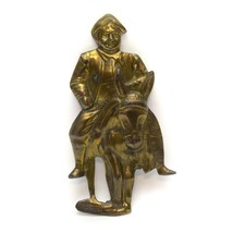 Solid Brass Don Quixote Sancho Panza On His Donkey Wall Hanging Plaque V... - $419.62 MXN