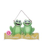 “Welcome To Our Pad” Hanging Indoor/Outdoor Garden Sign 7.8H x 12.9”L-NE... - £19.04 GBP