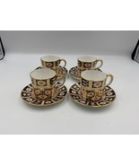 Set of 4 Royal Crown Derby Bone China TRADITIONAL IMARI Demitasse Cups &amp;... - $219.50 CAD