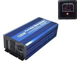 Fit4Less Pure Sine Wave Power Inverter Dc12V To Ac 110V With Dual Socket... - $168.99