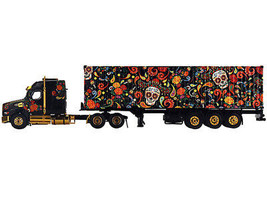 Western Star 49X w 40 Ft Container Dia de los Muertos Day of the Dead Black w Gr - £104.52 GBP