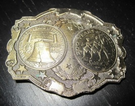 American Independance Day 200 Years Of Freedom Spirit Of 76 Lewis Belt Buckle - £23.50 GBP