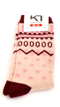 Kari Traa Pink Nordic Pattern Wool Blend Sock Women&#39;s 9-9 1/2 New in Pac... - £23.38 GBP