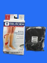 Truform Medical Stockings Unisex M Black High Knee Extra Firm 30-40 mmHg... - $16.00