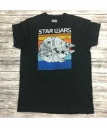 Star Wars Movie Tshirt Millennium Falcon  black medium official Lucas film - $301.72 MXN