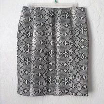 Marc New York Gray White Pencil Skirt Size Large Animal Print Full Contr... - £19.83 GBP