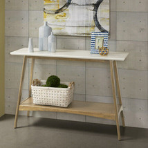 Console Table Wooden Frame - Off White Natural - £253.32 GBP
