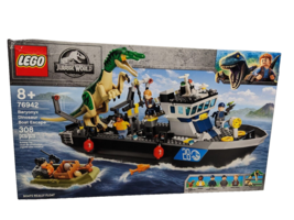 Lego Jurassic World 76942 Baryonyx Dinosaur Boat Escape New Outer Box Wear - $81.73