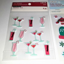 Christmas/Holiday Stickers Puffy 7 Packs Drinks Sloth Gingerbread Scrapb... - £4.67 GBP