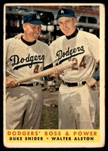 1958 Topps #314 Dodgers&#39; Boss and Power CPC pr - £7.83 GBP