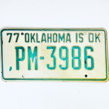 1977 United States Oklahoma Pushmataha County Passenger License Plate PM-3986 - £14.73 GBP