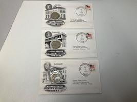 (3) 1979 Susan B. Anthony Dollar Coins D,S,P Mints Frank Gasparro Incased In FDC - £1,630.05 GBP