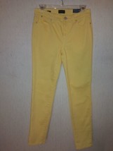 NWT Talbots Size 2 Yellow Cotton Blend 5 Pocket  Slim Ankle Jean New (28... - $19.79
