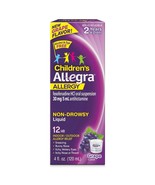 Children&#39;s Allegra Allergy Relief 12hr 30mg Non-Drowsy Grape 4oz - $204.05 MXN