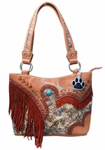 HW Collection Fringe Western Style Handbag Country Purse Women Shoulder Bag Tote - £37.18 GBP