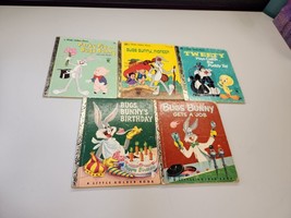Lot of 5 Little Golden Books Mixed Lot Vintage Looney Toons - £9.00 GBP