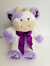 2009 Animal Adventure Cow Purple White Plush Stuffed Animal Polka Dots  - $33.64