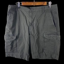 Chaps Ralph Lauren Shorts Size 36 Mens Washed Black Cargo 100% Cotton Adult - $31.43