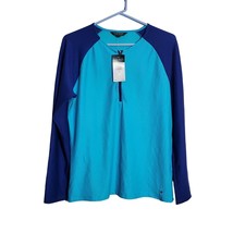 Lauren Ralph Lauren XL Womans Turquoise &amp; Royal Blue Active Long Sleeve Shirt - £23.86 GBP