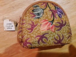 Vintage Batik design collection small change zipper purse - $9.89