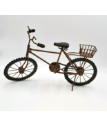 BICYCLE DECOR Table Distressed Metal Bike Wood Seat/Handlebars Rubber Ti... - $466.65 MXN