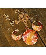 BRIGHTON Jewelry Terra Tropical Flower Pendant Necklace & Earrings Set - €72,32 EUR