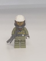 Lego Explorer Female Worker Minifig Suit Harness Construction Hat Air Ta... - $4.15