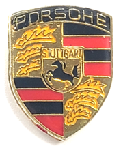 Porsche Stuttgart Crest Shield Logo Design Automotive Enamel Pin Horse S... - $12.99
